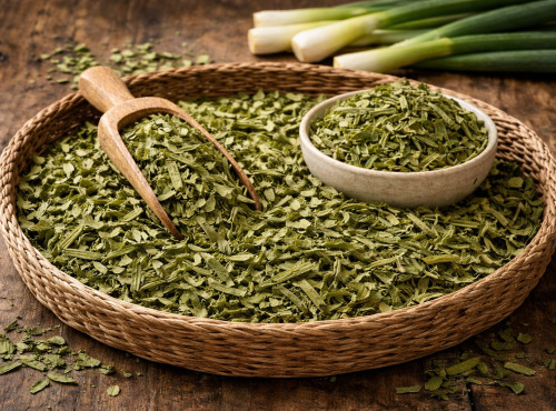 Nature et Saveurs - Ferme Aquaponique et Permacole Astérienne - Feuilles de ciboule séchées — l’aromate oublié des bouillons