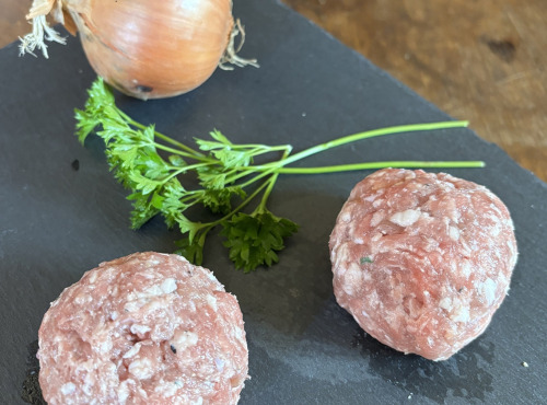 La Ferme du Chaudron - Boulettes nature de porc Bio 240g (2 pièces)