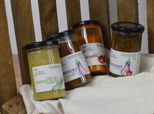 Sept Collines - Lot de 4 sauces artisanales aux légumes d'été français - 4 x 240 g