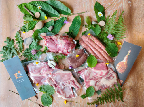 Ferme AOZTEIA - Colis De Viande Fraîche De Porc Basque Kintoa Aop - 5kg