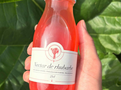 Maison Vermes - Producteurs de Rhubarbes - Lot de 20 bouteilles de Nectar de rhubarbe en 25cl