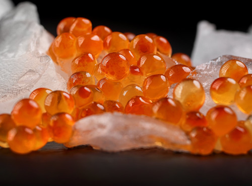 Caviar Perle Noire - Œufs de truite Arc-en-Ciel fumés - 180g