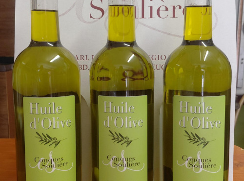 Domaine Les Conques Soulière - 3 x bouteilles de 75cl  Huile d'Olive Vierge Extra BIO / FR-BIO-16