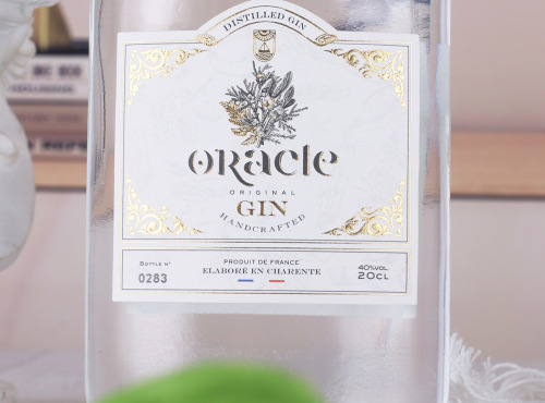 Cham B - ORACLE Gin Distillé, Intensité Aromatique, Charente - 20 cl