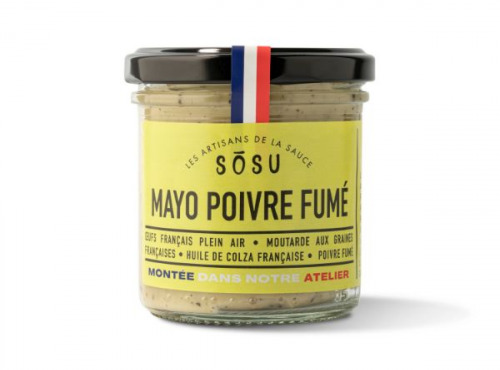 SÒSU, les Artisans de la Sauce - Mayonnaise poivre fumé lot de 9 x140g