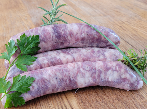 Le Pré de la Rivière - [Précommande] Saucisses de porc Blanc de l'ouest x 4 - 500g