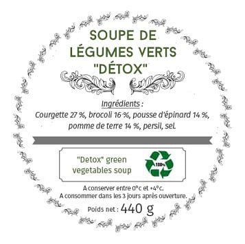 Les Bocaux du Bistrot - Soupe de légumes verts "Détox"