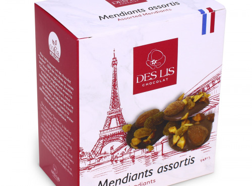 Des Lis Chocolat - Mendiants Au Lait, Étui cube 150g