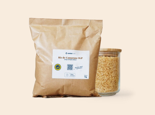 Omie - DESTOCKAGE - Riz long complet de Camargue (cuisson rapide) - 1 kg