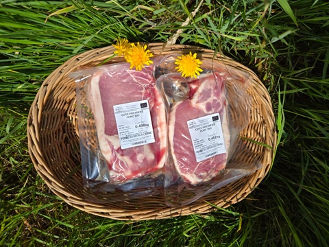 Ferme du Groin à L’Airbe - Côtes de porc plein air bio x2