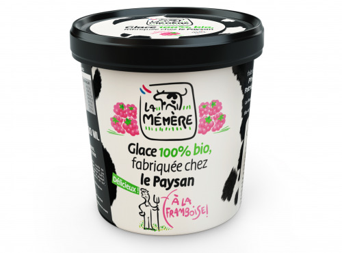 Les Glaces du Semnon - La Mémère - Glace au coulis de framboise 100% bio 500ml