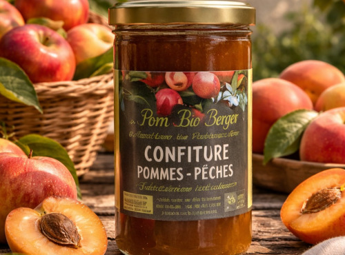 Pom Bio Berger - Confiture Pommes-Pêches Bio
