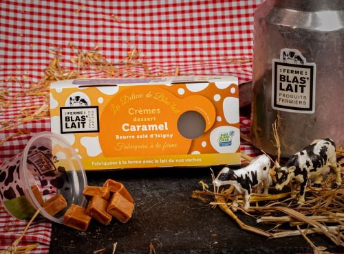 La Ferme de Blas'Lait - Crèmes desserts Caramel beurre salé d'Isigny x4
