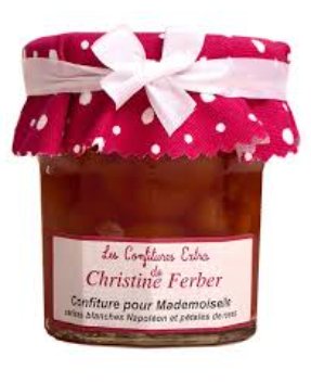 Maison Schmid - Confiture Extra de Christine Ferber - Mademoiselle Cerise blanche d'Alsace et pétales de rose