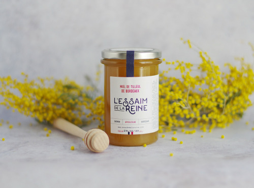 L'Essaim de la Reine - Miel de Tilleul de Bordeaux - 400g - miel crémeux récolté en France par l'apiculteur