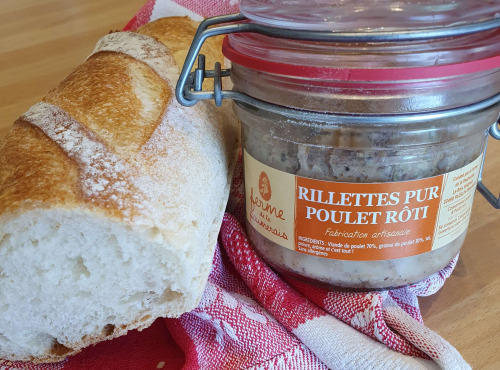 Ferme de la Paumerais - CONSERVE DE RILLETTES POULET ROTI (x1) - 180 Gr