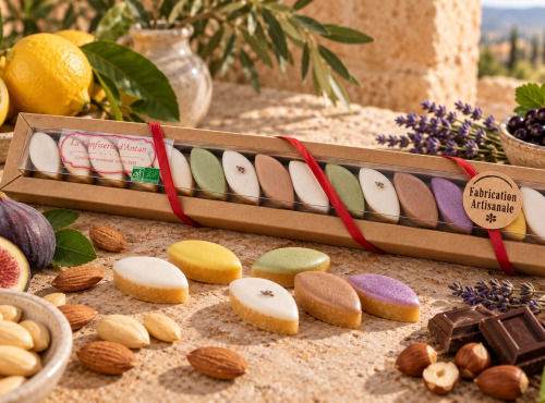 La confiserie d’antan 100% bio - Mini calissons réglette luxe assortiments BIO - 100 gr