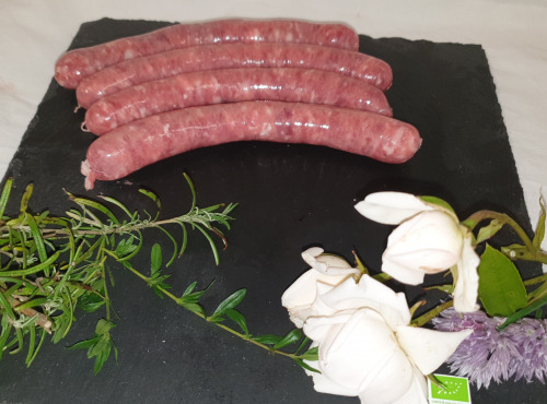 La Ferme du Montet - [SURGELÉ] Chipolatas aux 5 baies de Porc Noir Gascon BIO - 200 g