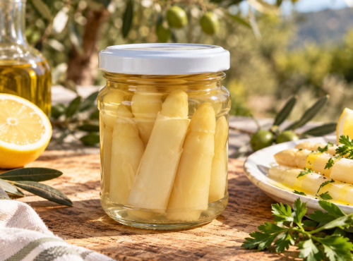 L'OLIVERAIE DU COUDON - POINTES D’ASPERGES BLANCHES EXTRA GROSSES – BOCAL 212 ML