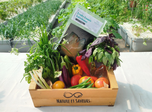 Nature et Saveurs - Ferme Aquaponique et Permacole Astérienne - Petit Panier de Légumes et Aromatiques Avec Truite Fumée