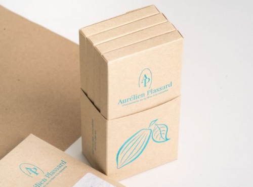 Aurélien Plassard Chocolatier - Coffret 4 tablettes - Fantaisie mélangé noir et lait