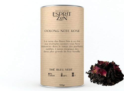 Esprit Zen - Thé Bleu Vert "Note rose" - Boite 100g