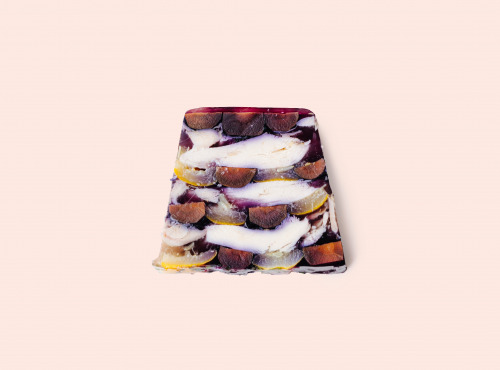 Maison VEROT - Terrine de poulette aux carottes violettes et courgettes jaunes