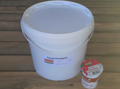 Ferme du Moulinet - Yaourt fermier 5kg - brassé aux framboises (9%)