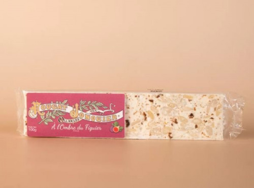 Maison Jonquier - Nougat blanc tendre à la figue - 100g - Artisanal