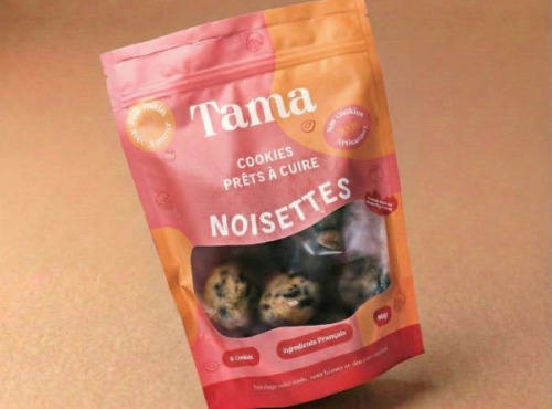 Tama - Cookies surgelés Prêts à cuire noisettes de Piémont 24 pièces (3 sachets de 8)