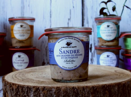 La Bourriche aux Appétits - Rillettes de Sandre aux graines de sésame et de nigelle 100g