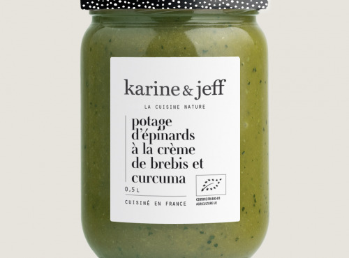 Karine & Jeff - Potage d’épinards à la crème de brebis et curcuma 6x50cl