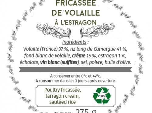 Les Bocaux du Bistrot - Fricassée de volaille estragon, riz de Camargue