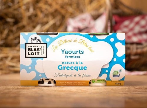 La Ferme de Blas'Lait - Yaourts Fermiers à la grecque Nature x4