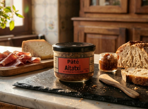 Charcuterie Aubard - Lot de 4 Paté Aitatxi au Jambon de Kintoa 4x180g