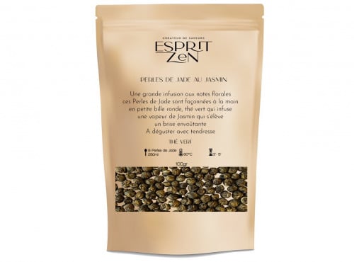 Esprit Zen - Thé vert - Perles de Jade au Jasmin  - Sachet 100g