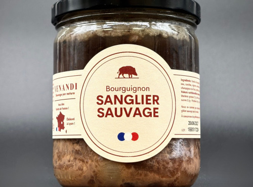Venandi Sauvage par Nature - Bourguignon de Sanglier Sauvage Français - 12x380g