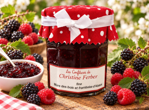 Maison Schmid - Confitures Extra de Christine Ferber - Mûre des bois et framboise d'Alsace. Fine