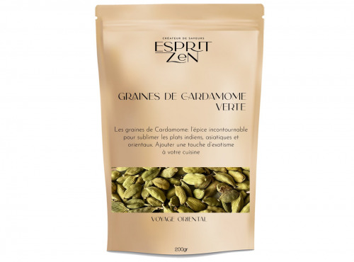 Esprit Zen - Cardamome graines vertes - Sachet de 200g