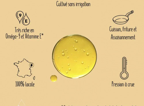 Adal Terra - Huile Vierge Tournesol Oleique Bio 5L | Cuisson & Assaisonnement | Oméga-9 | Pression A Froid & Crue