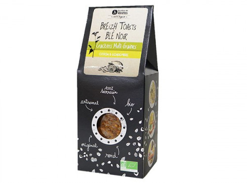 Biscuiterie des Vénètes - Toast blé noir mutli graines citron gingembre