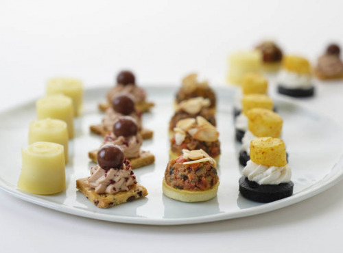 La Boutique Saveurs Cristal - Carton de 6 Plateaux apéritif Jupiter - 6x20 bouchées Traiteur salées - 4 recettes différentes