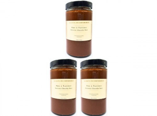 Secrets Incomparables - Pâte à Tartiner Noisettes du Piémont IGP Chocolat Noir (Offre -5%: 720gx3)