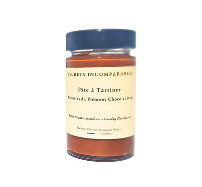 Secrets Incomparables - Pâte à Tartiner Noisettes du Piémont IGP Chocolat Noir 200g
