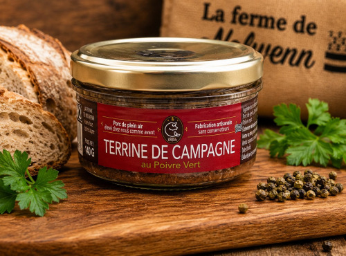 La ferme de Nolwenn - Terrine de Campagne au poivre vert 140g