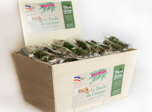 Les Herbes du Roussillon - Bourriche De 100 Mini-bouquets Thym & Laurier Sec