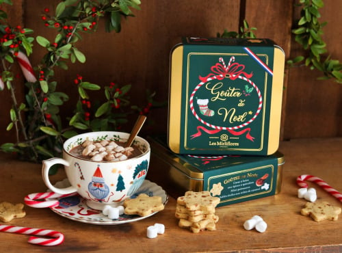 Les Mirliflores - Coffret de Noël : biscuits caramel, cacao à boire et marshmallows