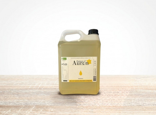 Huilerie d'Auron - Huile de Tournesol Hautement Oléique BIO désodorisé pour FRITURE et assaisonnement 5L