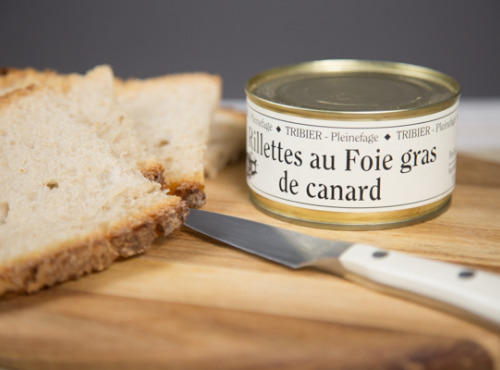 Ferme de Pleinefage - Rillettes au foie gras de canard - Boîte de 190g