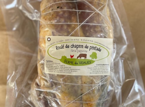 Ferme du Vidalies - [Précommande] Roulé de chapon de pintade farce gasconne ≈ 2 kg